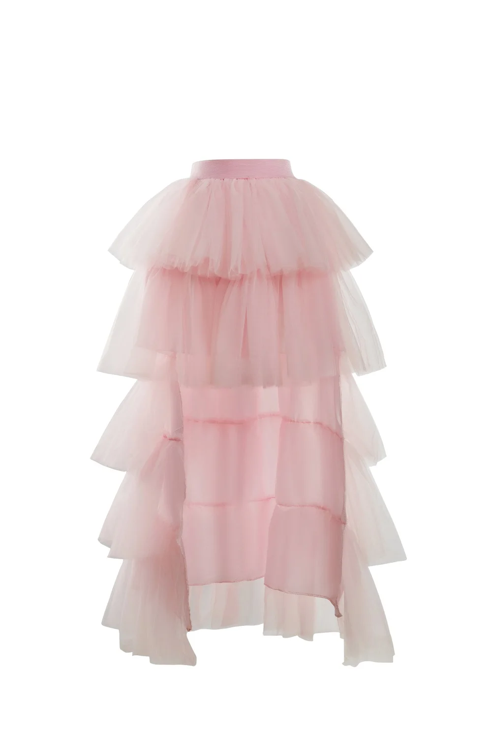 Multi-schicht Rock Mode Frauen High Low Tüll Langen Rock Süße Saum Kuchen Rock Unregelmäßigen Hochzeit Party Petticoat Geburtstag outfit – Detail 25