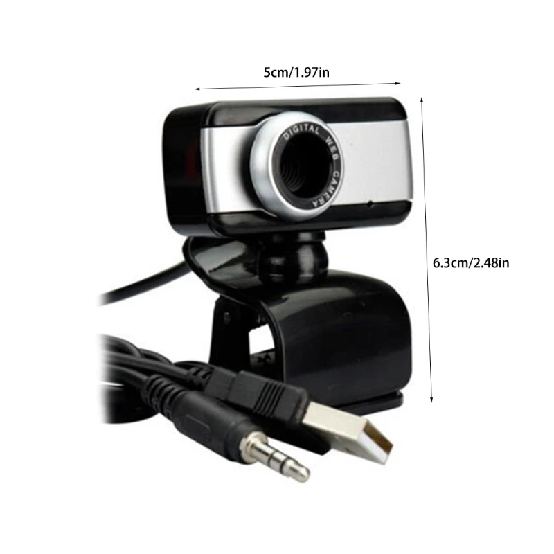Laptop Computer Replacement Accessories Webcam Built-in Stereo Microphone PC Camera USB Camera Black Portable 1 pc webcam pc web camera computer camera