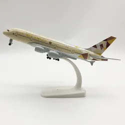 Etihad Airways A380 Diecast Airplane Toy for Home Decor Collection (20cm A380)