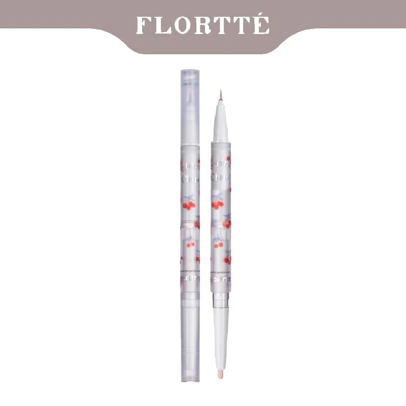 FLORTTE Nice to Meet Chu Double-Headed Silkworm Eyeshadow Pen and Eyeliner Suborbital Hypertrophic Orbicularis Pen Makeup 2