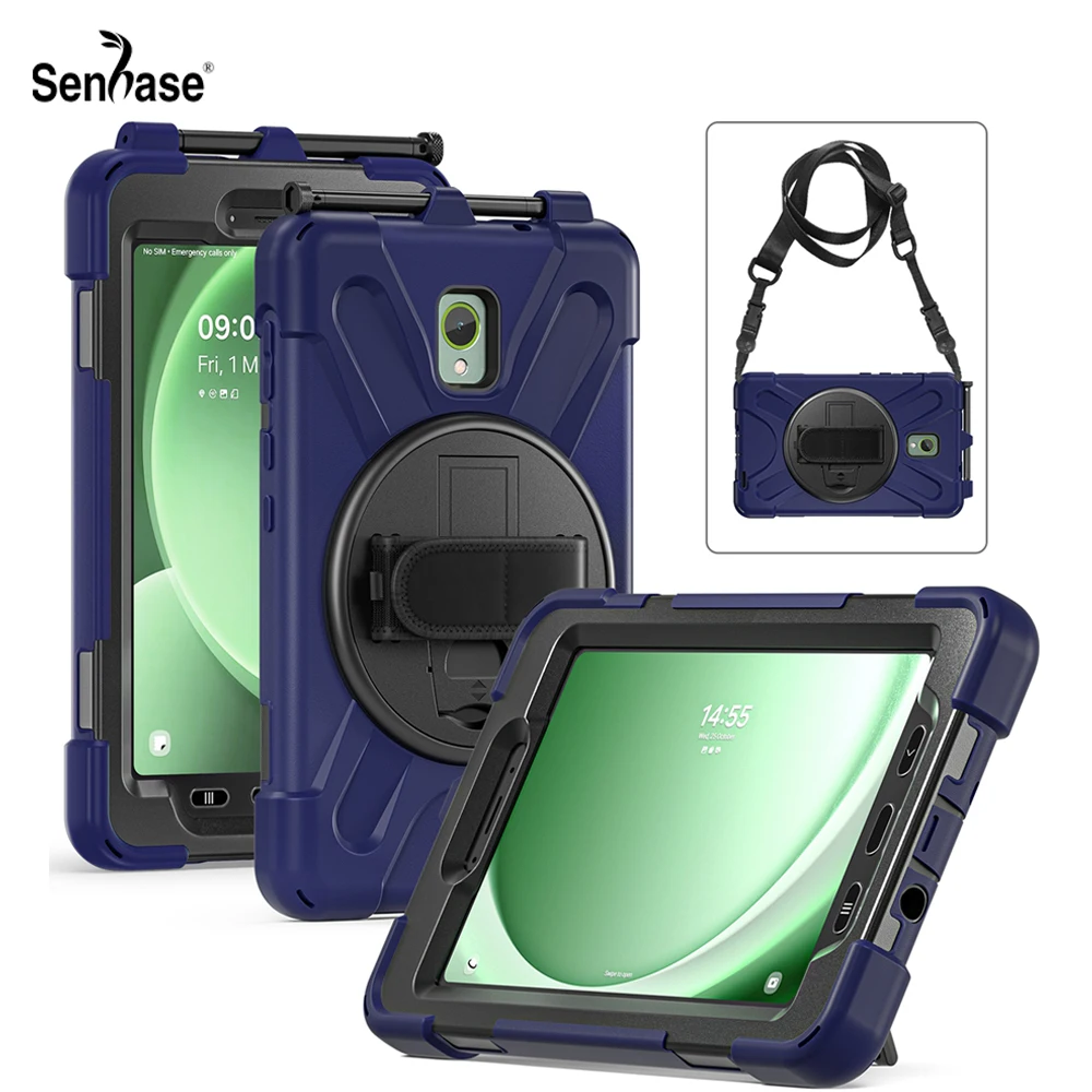 Custodia Per Tablet Con Tracolla In Silicone Antiurto Per Pc + Custodia Per Samsung Galaxy Tab Active 5 2024 Sm-X300 Sm-X306B