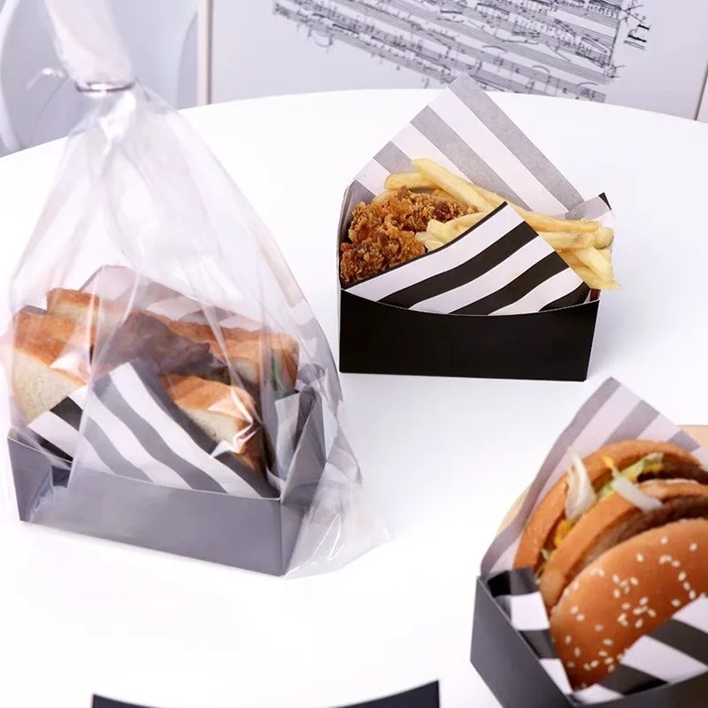 50pcs Creative Paper Boxes for Sandwiches, Toast, Egg Burn, Hot Dogs, Burgers, and DIY ... - SKU CPB01808 - UGI Packaging