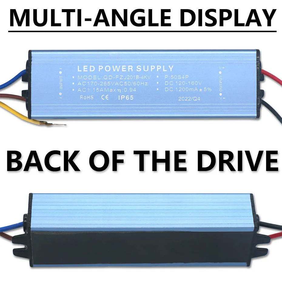 50W 100W 150W 200W 300mA 600mA 900mA 1200mA Led-treiber AC170-265V zu DC120-160V Adapter transformator Netzteil Für Flutlicht – Detail 6