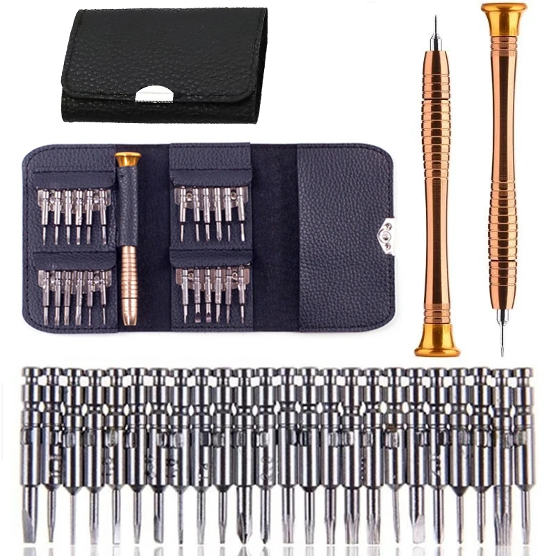 

25 In 1 Screwdriver Kit Magnetic Bits Phillips Torx Hex Precision DIY Dismountable Mini Tool Case For Smart Home PC Phone Repair