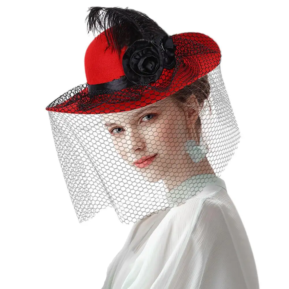 Feather Floral Vintage Felt Hat