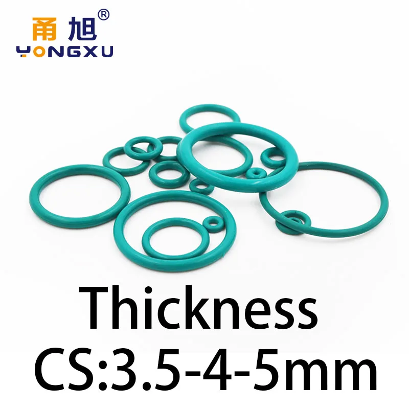 O-ring thickness 3.5/4/5mm CS fluororubber FKM sealing temperature resistant gasket rubber ring complete in specifications.-.