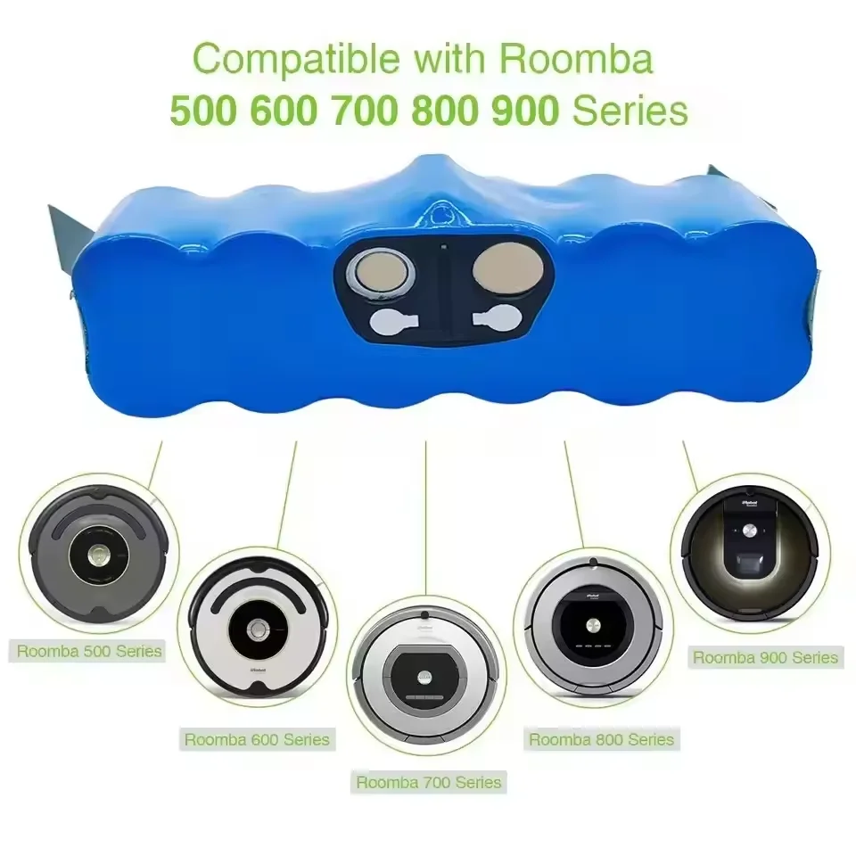 Batterie Ni-MH 14,4V 4500mAh Tecmana – Compatible Roomba 500 600 700 800 – Puissance Et Longue Durée