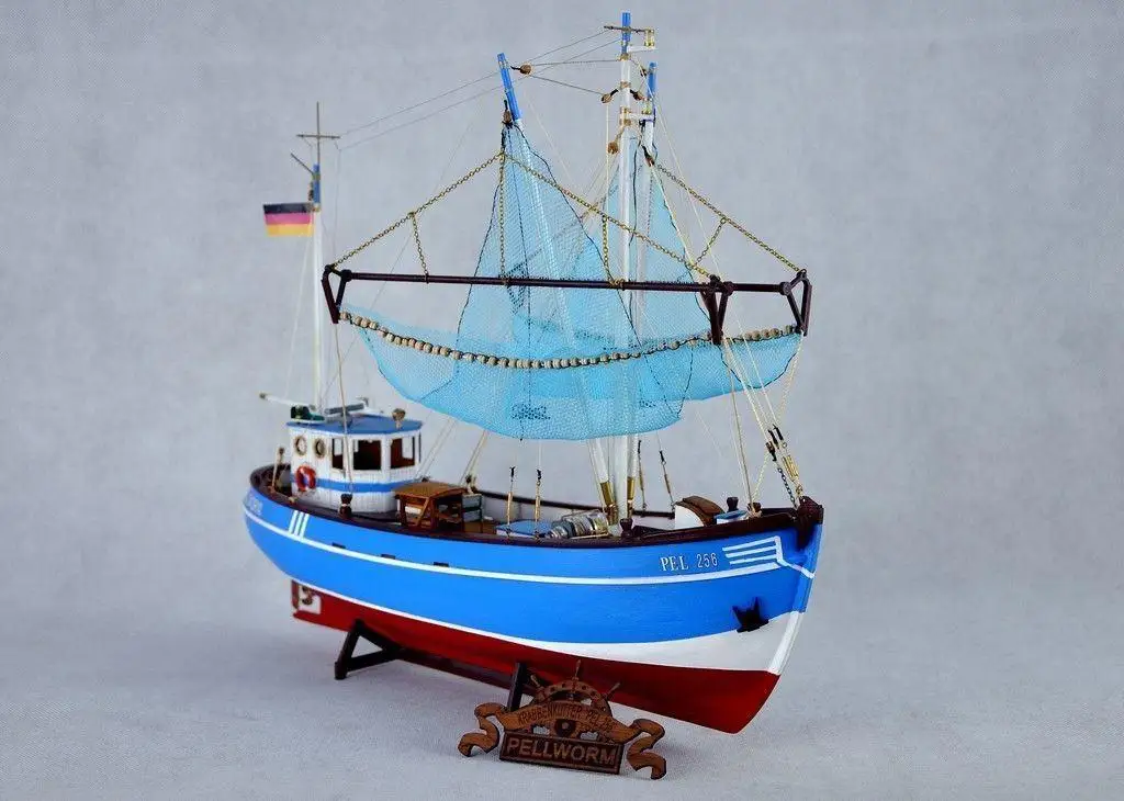 

Современная рыболовная лодка PELLWORM со шкалой 1/48, деревянная модель комплект корабля Yuanqing