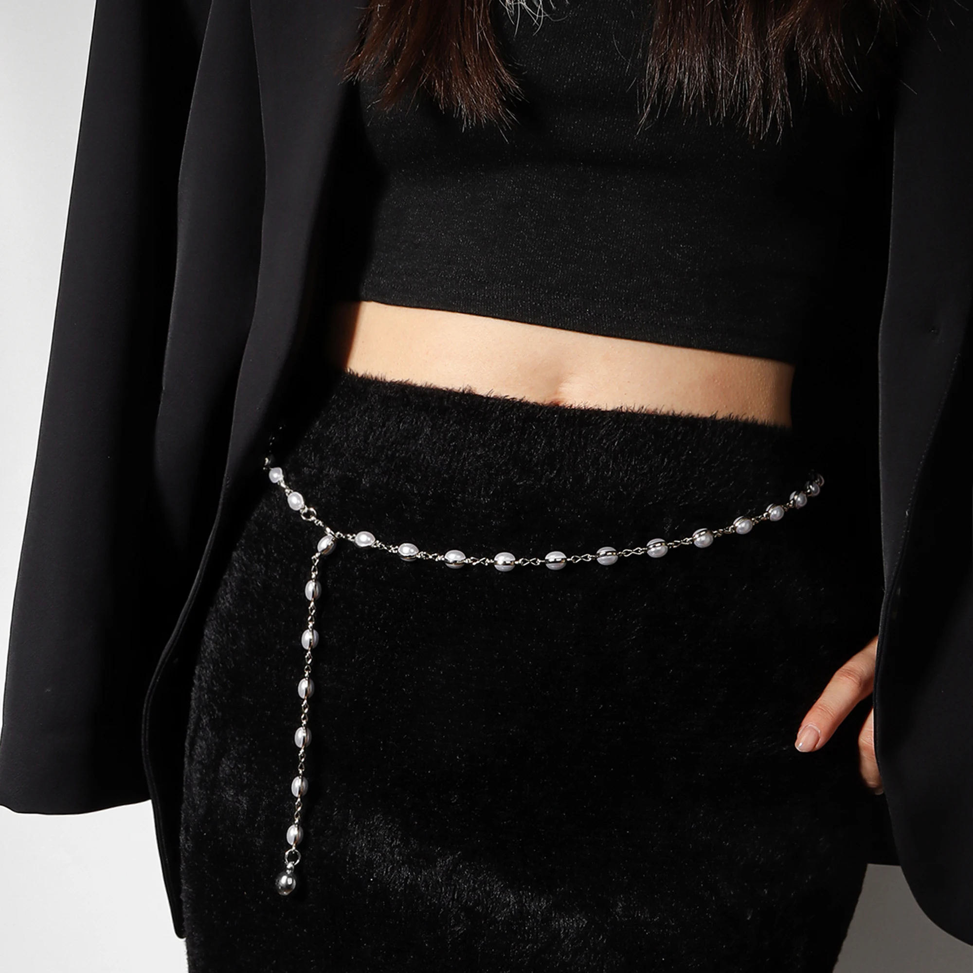 Die neue Perlen-Taillenkette für Damen, einfach alles mit modischer dünner Taillenkette für Damen mit Kleider-Temperament-Kette – Detail 10