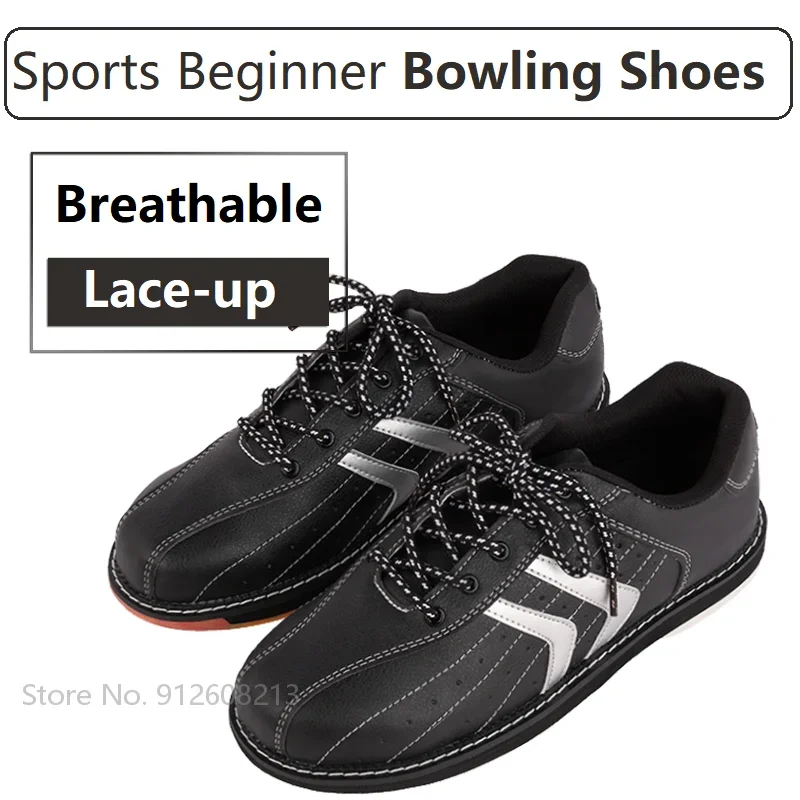 Sports Beginner Bowling Shoes for Men Breathable Male Sports Sneakers Right-hand Anti-skid Outsole Training Trainer Size 38-46