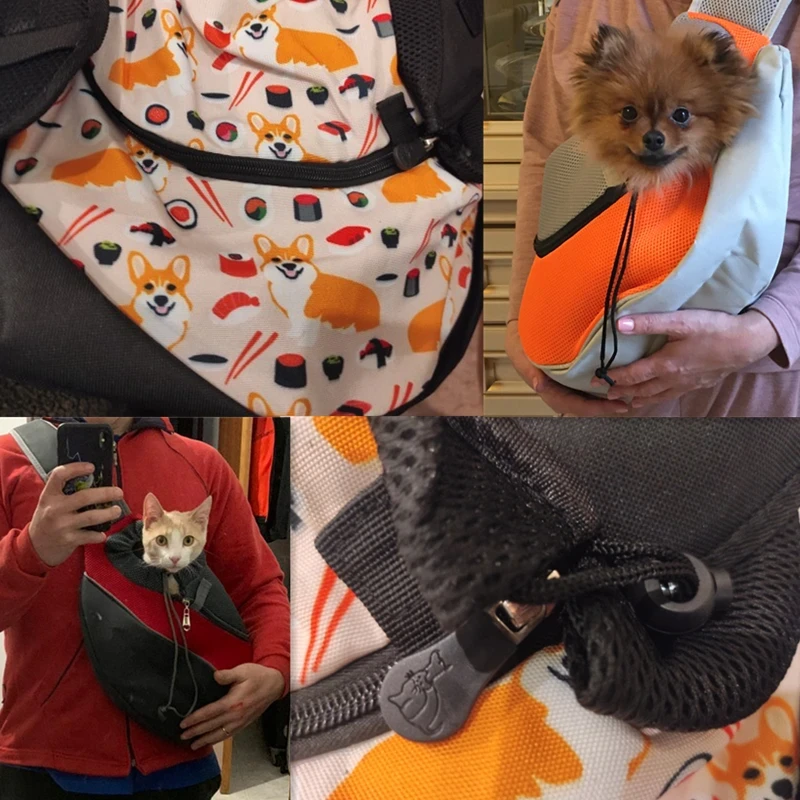 Pet Carrier Backpack Pet Bag Pet Carrier Bag Pet Puppy Carrier Outdoor Travel Dog Shoulder Bag Mesh Oxford Single Comfort Sling Handbag Tote Pouch