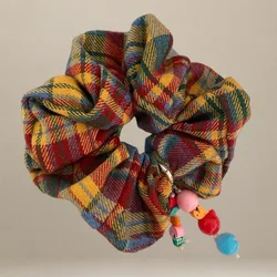 Colorful Plaid Kawaii Hair Scrunchie - High Quality Versatile Women’s Hair Accessory (A)