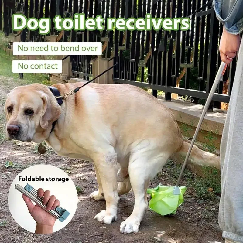 Pet Dog Long Handle Pet Pooper Scooper Foldable Dog Pee Catcher Urine Stick multifunctional Poop Catcher Waste Cleaning Tool
