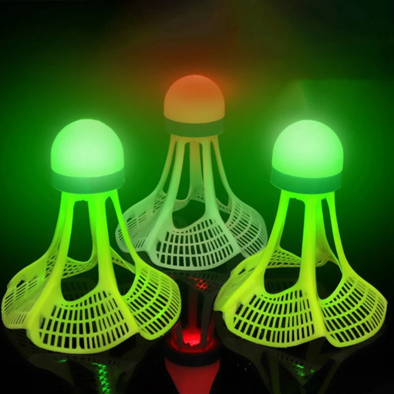3Pcs/Set LED Light-up Badminton Balls Colorful LED Foamed Plastic Sport Badminton Shuttlecocks Children Luminous Set badminton ball,badminton shuttlecock