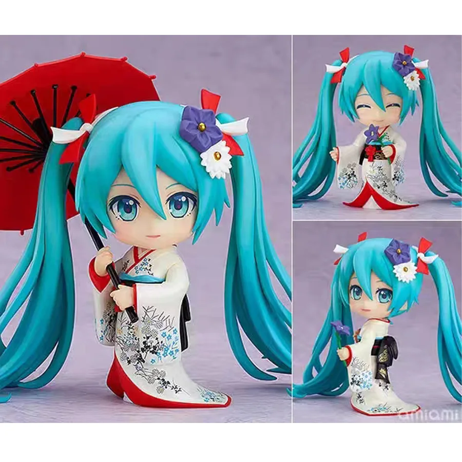 

10cm Hatsune Miku Anime Figure Fuyuki Kosode Miku Premium Version Action Figure Statue Kawaii Beauty Girl Collect Doll Gift Toys