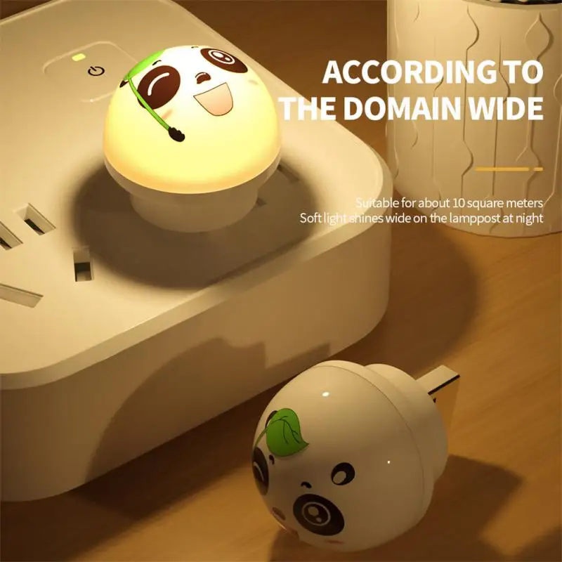 

Low-Power Energy-Saving Light Bulbs Children's Baby Sleeping Night Lights Cartoon Panda Creative Night Lamp for Kids'gift