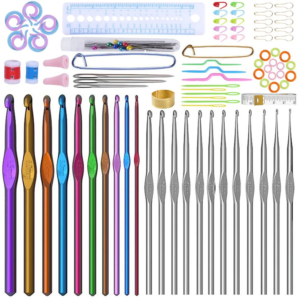 

Knitting Crochet Needle Hook Weaving Kit Gifts for Professional Beginner