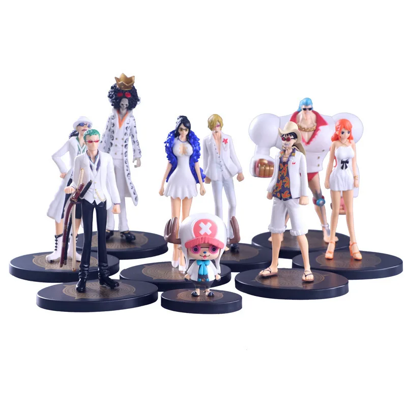 Anime DXF One Piece Filme Ouro Grandline Homens 9 pçs/set 15 ° Aniversário  Personagens Luffy