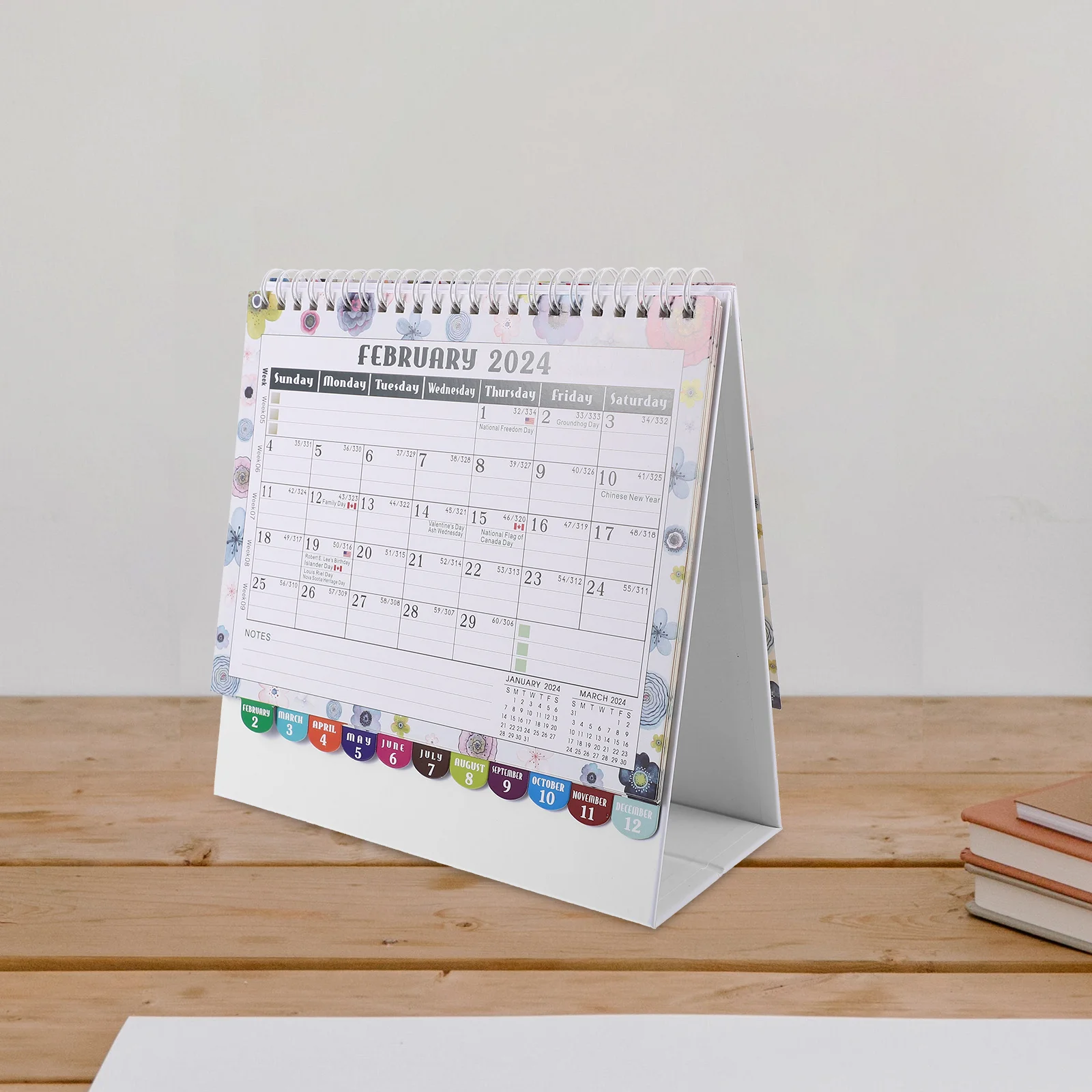 Office 2024 Calendar 2024 Small Desk Calendar Delicate Table Calendar Practical Calendar for Tabletop 2024 wall calendar the new year delicate hanging tearable paper home chinese style
