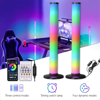 RGB Bluetooth Ambient Light Double-sided Luminous LED Desktop Lamp with 24 Key Remote Control & Smart App Control