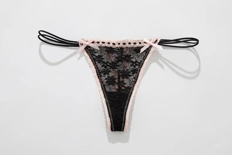 Lace Bow Thong Panties