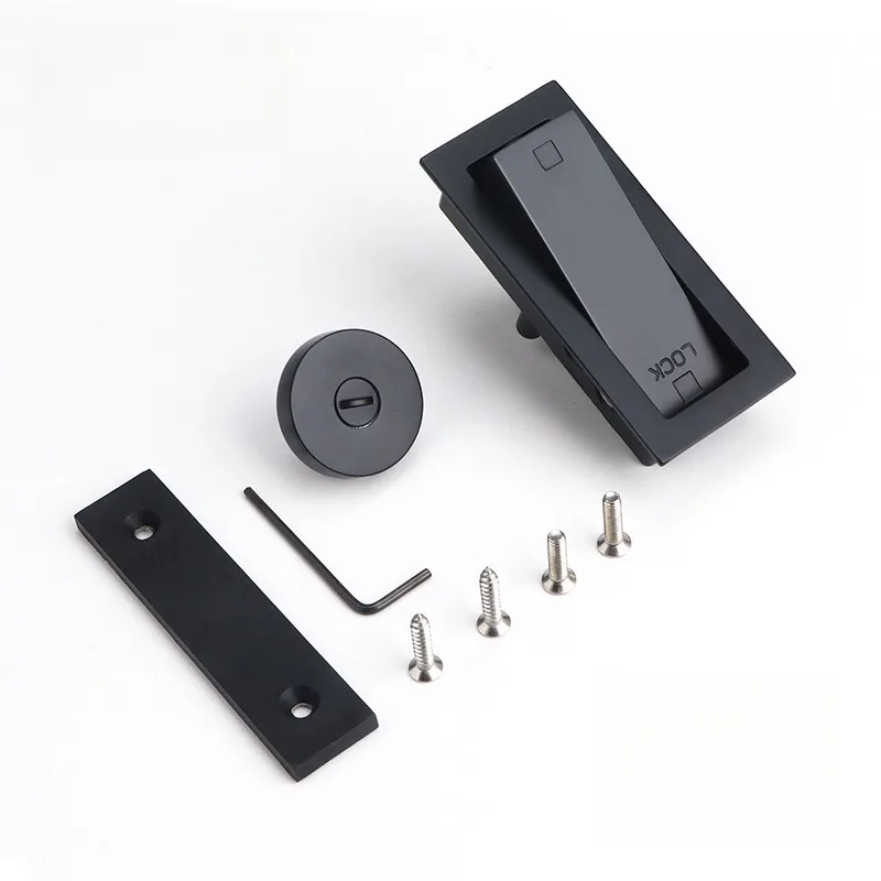 Sliding Door Lock Indoor Sliding External Padlock New Chinese Style Built-in Wooden Door Kitchen Ghost Lock