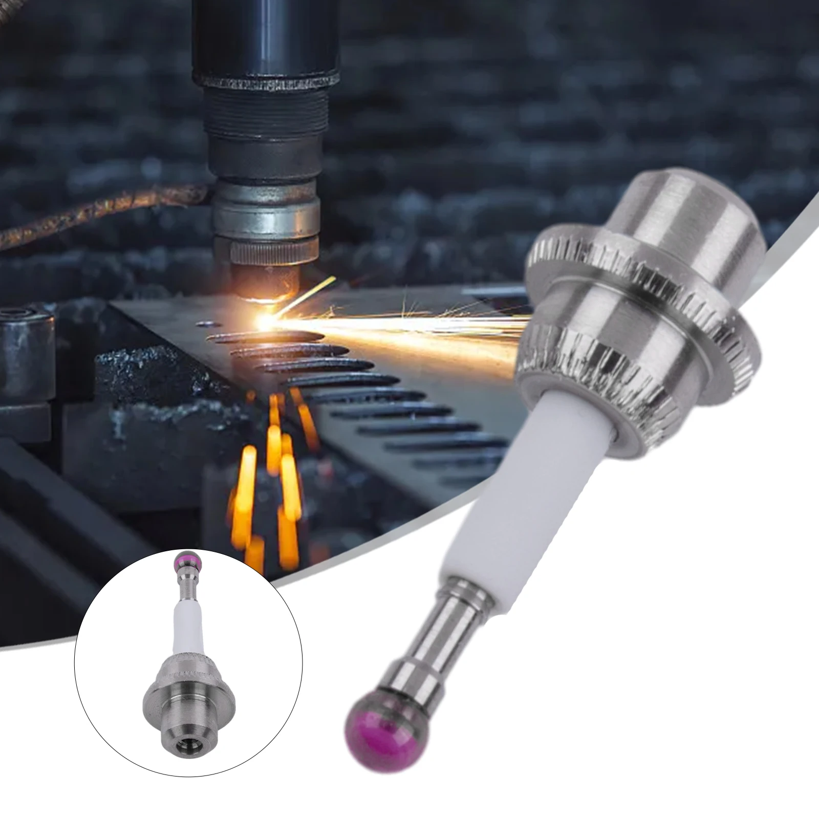 

CMM Touch Probe Stylus 4mm Ball Ceramic Stem For 3D Sensor 25mm Length Stainless Steel Touch Probe Machine Measuring Tools