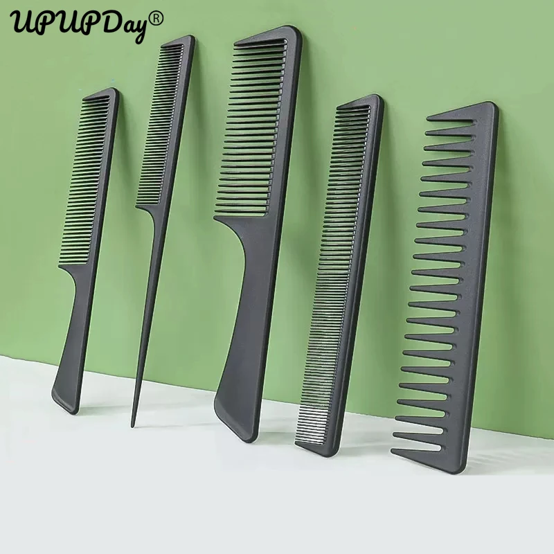 Carbon Fiber Comb Women's Long Hair Pointed Tail Comb Haircut Portable