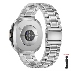 Luxury Stainless Steel Metal Bracelet - Premium Business Band Accessory - Watch 8 Classic 46MM (S)