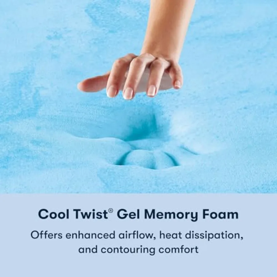 Sleeptrue Firm 6 Twin Memory Foam Mattress in a Box Designed for Back and Side Sleepers with Cooling Gel Infusion Enhanced Brea