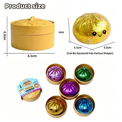 Colorful Dumpling Squishies - Cute Slow Rising Stress Relief Fidget Toy - Random 1PC (A)
