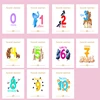 11pcs Russian Numeral Learning Card Montessori Flashcards Children Early Educational for Preschool Toddler Montessori Kids toys 4