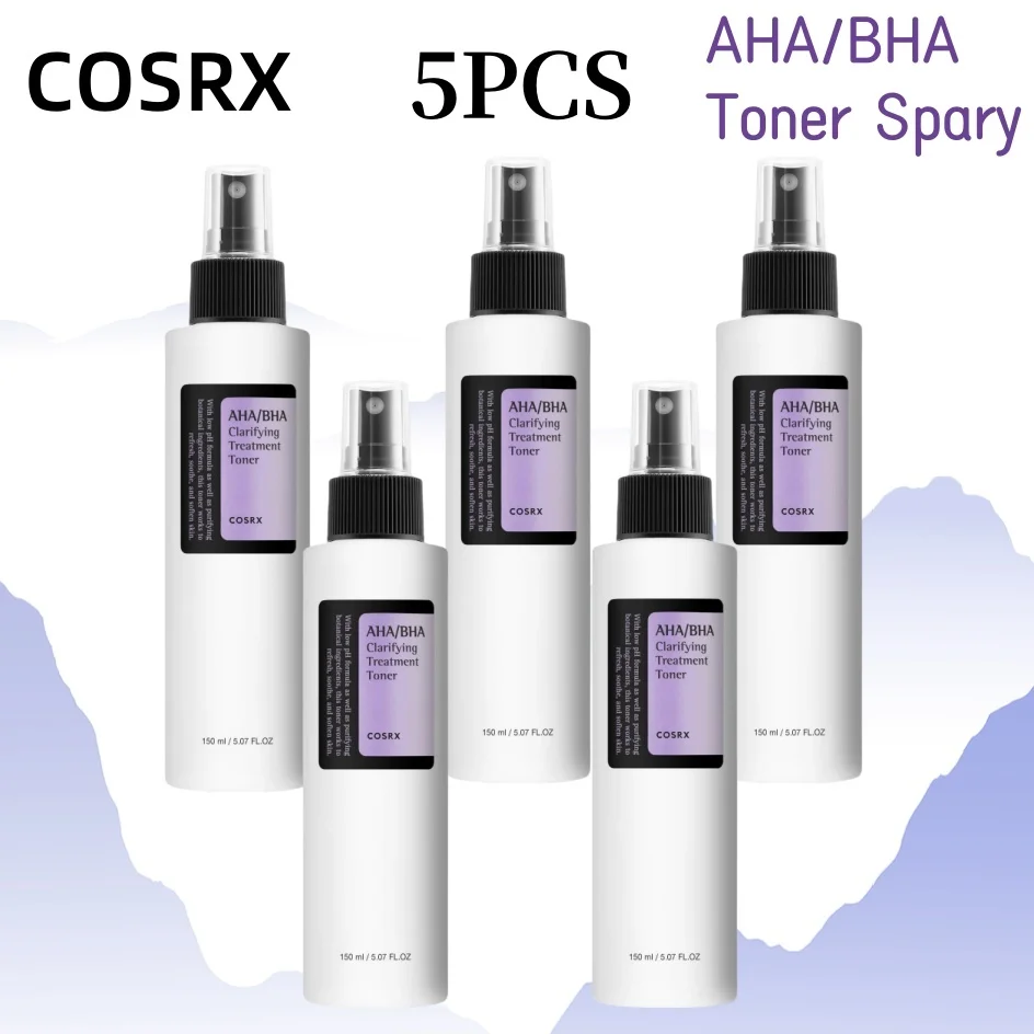 

5PCS Cosrx AHA BHA Clarifying Treatment Toner 150ml Pre-makeup Face Serum Spray Smoothening Skin Oil Control Exfoliat Refreshing