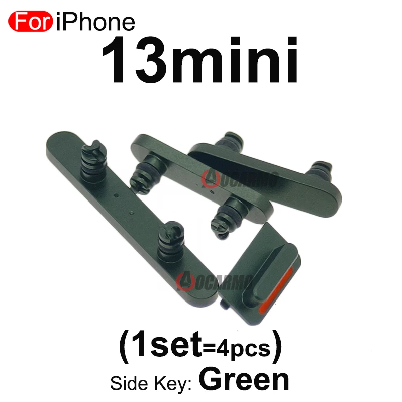 Aocarmo Apple iPhone 13mini Side Key Power On Off Volume Mute Buttons Replacement Parts