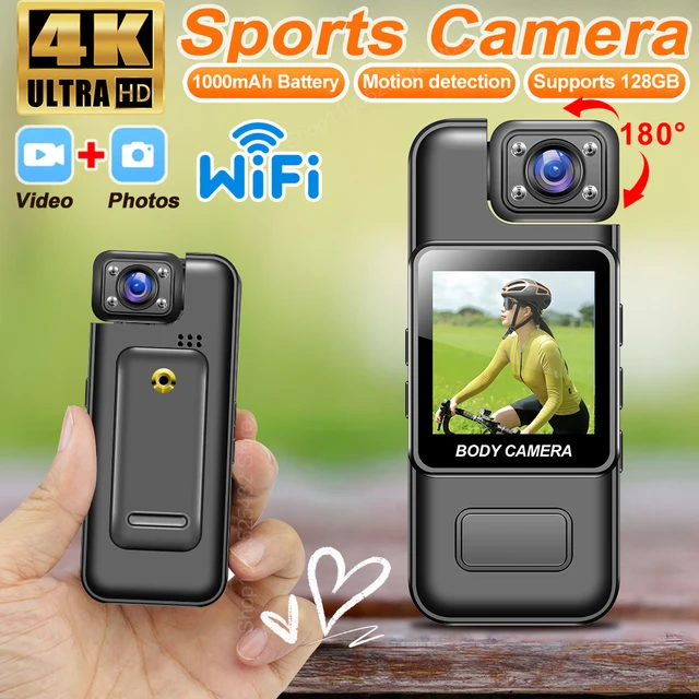 Ultra HD 4K  WiFi Mini Camera Portable Digital Video Recorder Police Body Cam Infrared Night Vision Sports DV  Small Camcorder 1