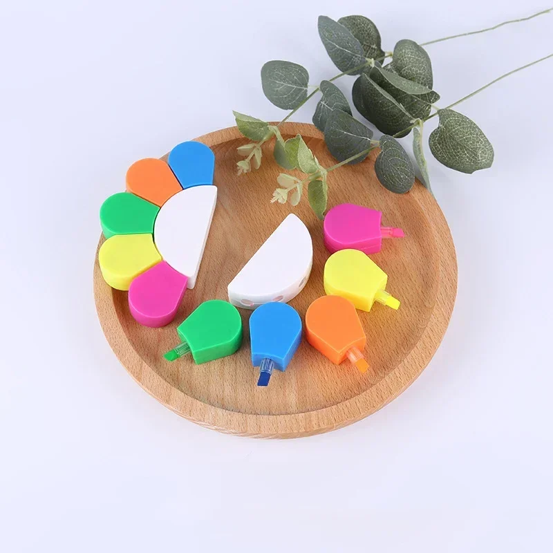 Highlighters Multicolor Creative Highlighter Pen Kawaii Markers for Drawing School Art Supplies Japanese Stationery