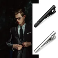 Pince à cravate pour vêtements pour hommes, pince à cravate légère de luxe en acier inoxydable, sergé brillant, haut de gamme 2
