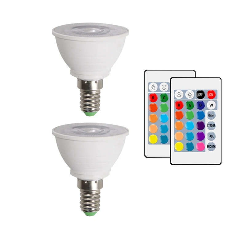 

E14 LED Lamp Smart Light Bulb Color Spotlight Neon Sign RGB With Controller Light Lighting Dimmable Night Light