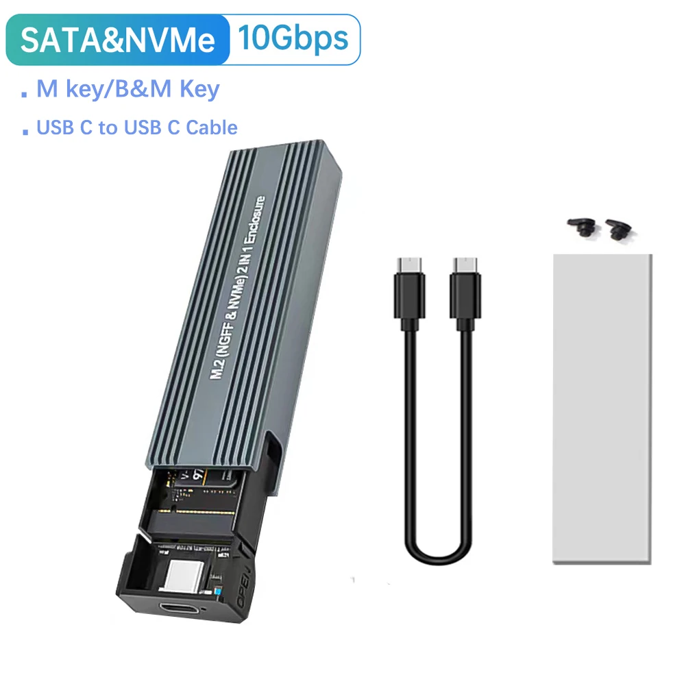 Generic Boîtier SSD M2, USB 3.1 vers Type C, Boitier SSD NVMe, 10Gbps à  prix pas cher