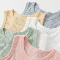 Summer Toddler Sleeveless T-Shirt 0-3 Years Old Baby Tank Top Breathable Cotton Vest 3