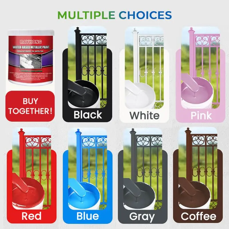 350g Water-Based Metallic Paint Rust Remover Quick-Dry Metal Anti-Corrosion Rust Prevention Paint,water based metallic rust remover