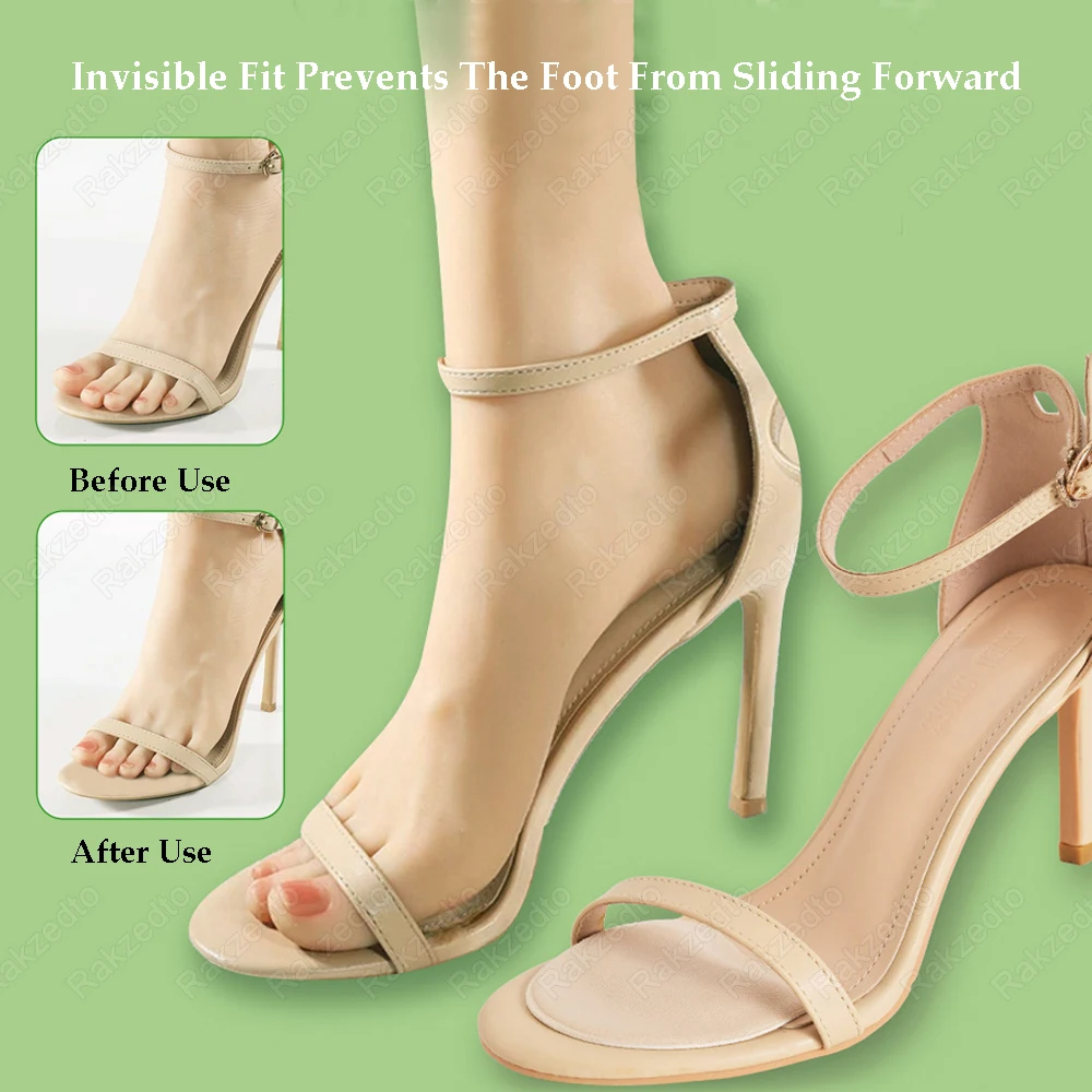 Forefoot Pads 8pcs Woman Sandals High Heels Pain Relief Insoles Non-Slip Shoe Pads for Too Big Shoes Reduce Size Filler Toe shoe insoles forefoot pads toe pads forefoot cushion