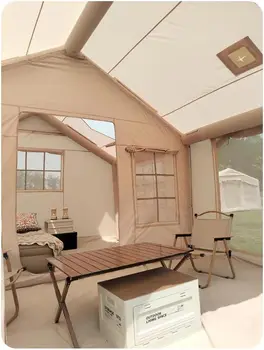 10-12 People Inflatable Tent for Camping 129 sqft Large Inflatable Tent, Easy Setup Glamping Tent with stove jack ,4 Season Tent 2