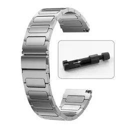 22mm Stainless Steel Men's Smartwatch Bracelet for Realme Watch S S Pro (Titanium Color)