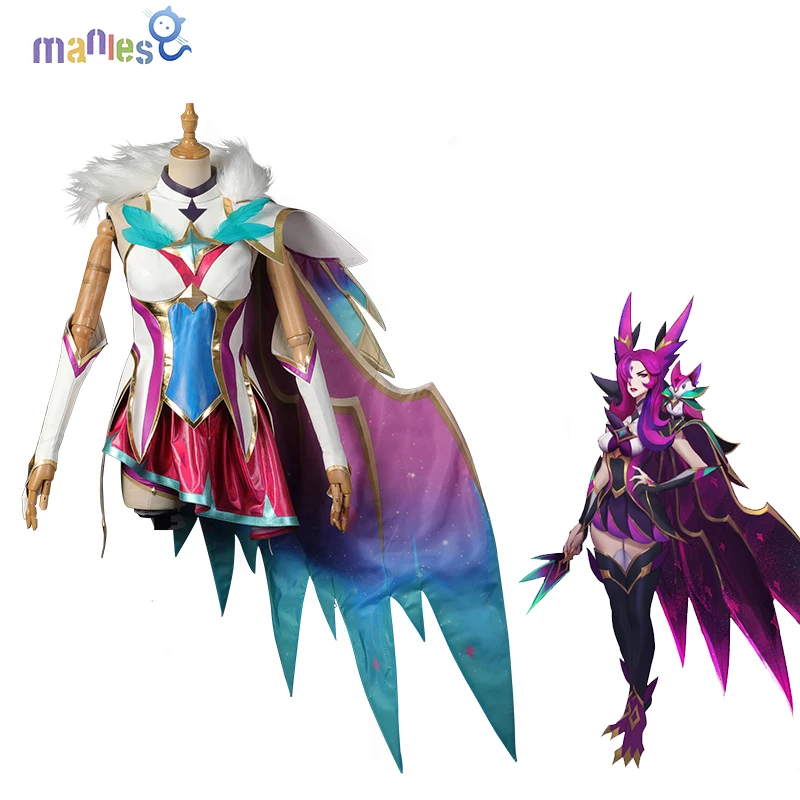 

Manles LOL Xayah Cosplay Star Guardian Costume Dress Game League of Legends Xayah New Skin Halloween Woman