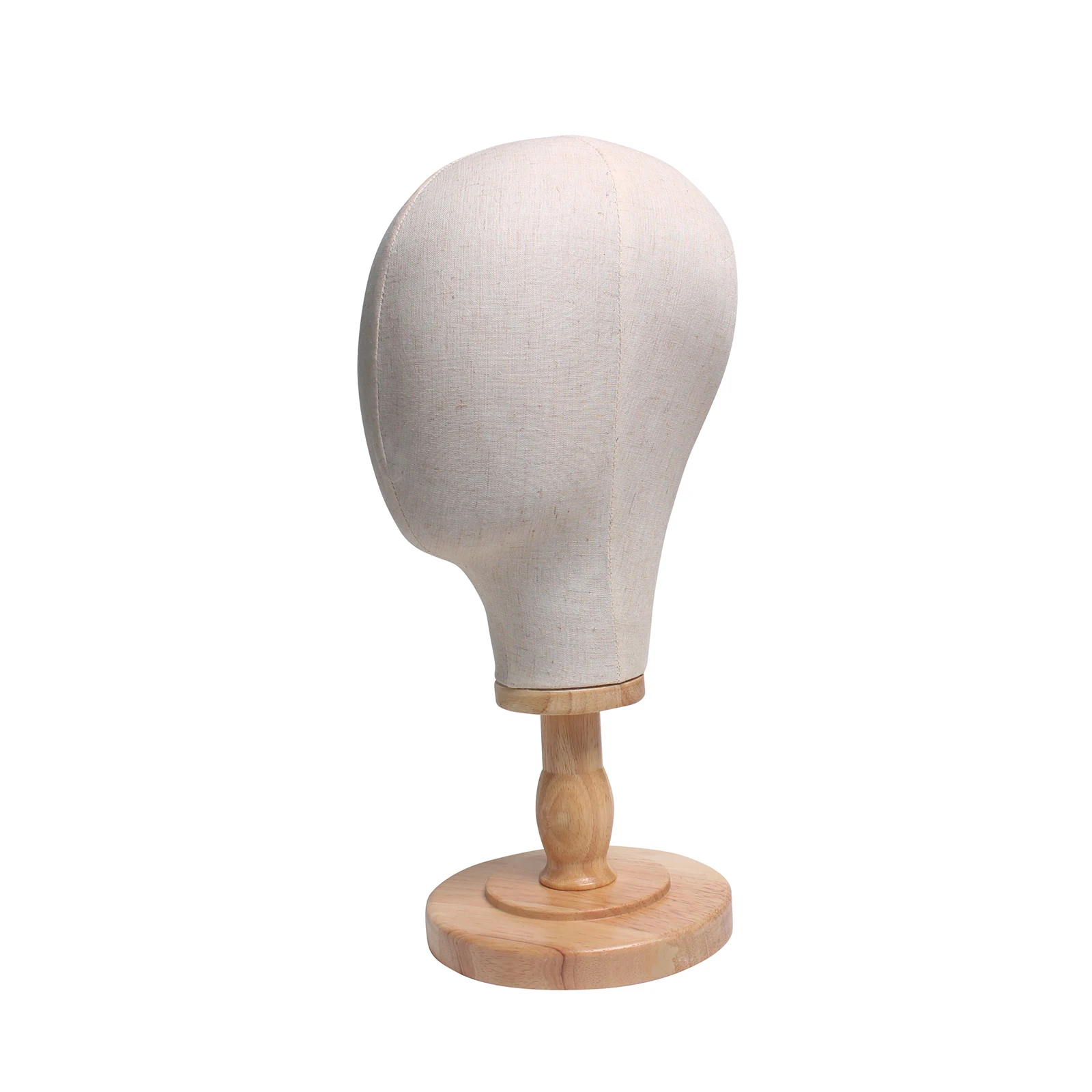 22'' Canvas Mannequin Wig Manikin Hats Caps Display Canvas Cork Block Mannequin Head Model + Detachable Wood Stand classical large capacity jewelry display rack multiple necklace display stand detachable suede wood display rack