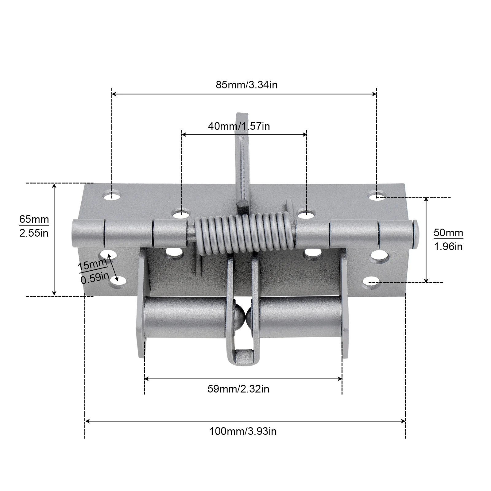 2pcs Self Closing Silver Door Hinges Automatic Closing Door Closer Spring Hinge with Positioning 90 Degrees
