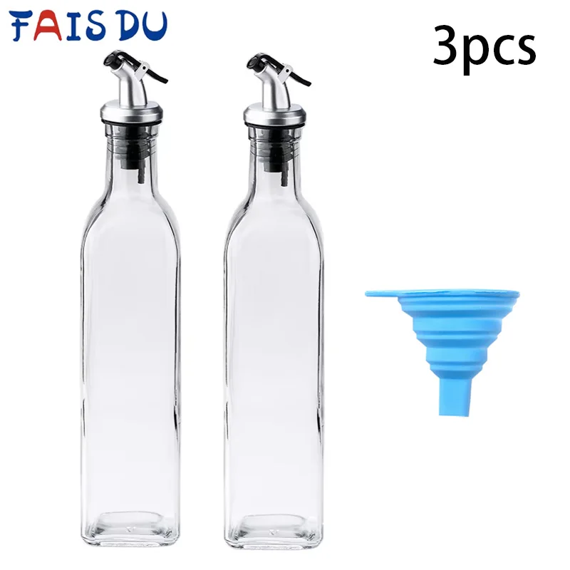 Glass Oil Bottle Olive Oil Dispenser for Kitchen