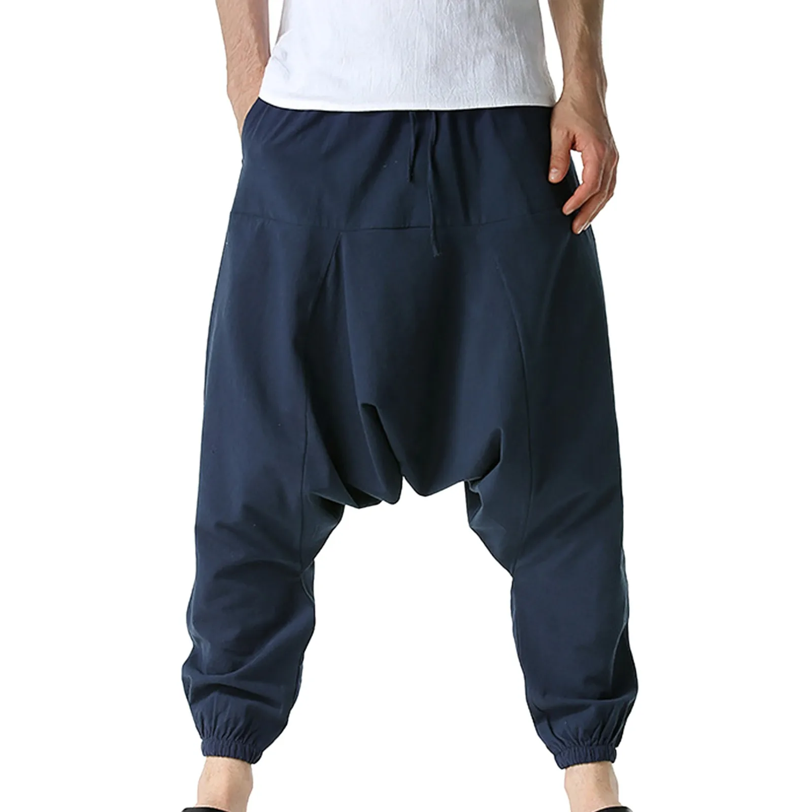 Pantaloni Casual Vita Media Pantaloni Estivi Uomo In Cotone E Lino – Leggeri, Traspiranti, Con Coulisse – Perfetti Per Spiaggia E Tempo Libero Pantaloni Cotone Lino