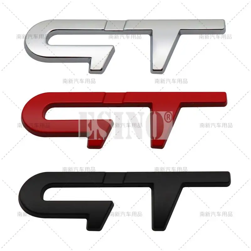 

Car Styling GT 3D Adhesive Metal Chrome Zinc Alloy Emblem Car Body Fender Badge for Logan Clio Megane Kangoo Espace